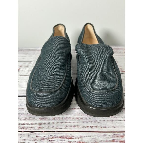 Salvatore Ferragamo Sport Women's Blue Denim Flats Loafer Canvas Size 7.5 - Picture 3 of 10